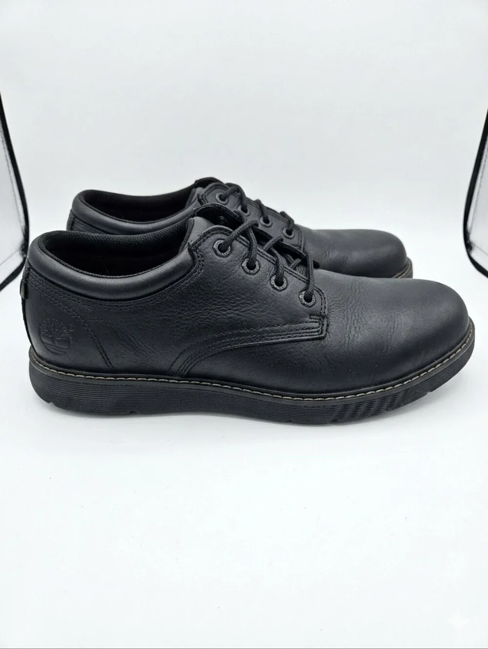 Dr Martens Low Oxford Industrial Black Leather Alloy Steel Toe Work Shoe M11-W12